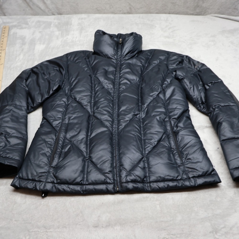Columbia Down Jacket Womens Medium Black Insulated Winter Quilted Puffer READ